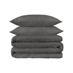 Charcoal Queen Cotton Blend 1200 Thread Count Washable Duvet Cover Set