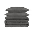 Charcoal King Cotton Blend 1200 Thread Count Washable Duvet Cover Set
