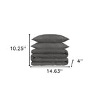 Charcoal King Cotton Blend 1200 Thread Count Washable Duvet Cover Set
