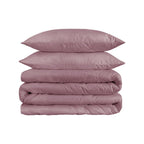 Purple Red King Cotton Blend 1200 Thread Count Washable Duvet Cover Set