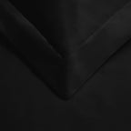 Black King Cotton Blend 300 Thread Count Washable Duvet Cover Set