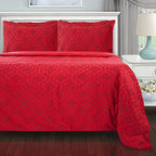 Burgundy King Cotton Blend Thread Count Washable Duvet Cover Set