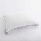 Gray and White Queen 100% Cotton 200 Thread Count Washable Duvet Cover Set