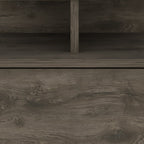 12" Brown Wood One Drawer Nightstand