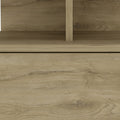 12" Beige Wood One Drawer Nightstand