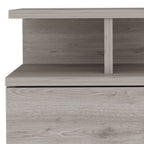 12" Light Gray Wood One Drawer Nightstand
