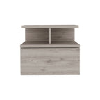 12" Light Gray Wood One Drawer Nightstand