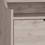 13" Gray Wood One Drawer Floating Nightstand