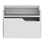 13" White Wood One Drawer Floating Nightstand