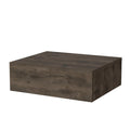 16" Brown Wood One Drawer Floating Nightstand