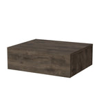 16" Brown Wood One Drawer Floating Nightstand