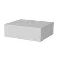 16" White Wood One Drawer Floating Nightstand