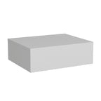 16" White Wood One Drawer Floating Nightstand