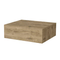 16" Beige Wood One Drawer Floating Nightstand