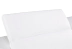 89" White And Silver Leather Sofa