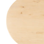 54" Natural Solid Wood Oval Solid Coffee Table