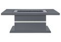 52" Dark Gray Wood And Faux Crystal Pedestal Coffee Table