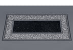 52" Dark Gray Wood And Faux Crystal Pedestal Coffee Table
