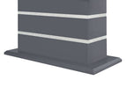 52" Dark Gray Wood And Faux Crystal Pedestal Coffee Table