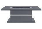 52" Dark Gray Wood And Faux Crystal Pedestal Coffee Table