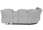 Light Gray Fabric Power Reclining Curved Corner Sectional With Console