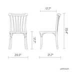 Set of Four 22" White Heavy Duty Plastic Outdoor Stacking Dining Chairs