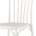 Set of Two White Heavy Duty Plastic Outdoor Stacking Dining Chairs