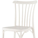 Set of Two White Heavy Duty Plastic Outdoor Stacking Dining Chairs