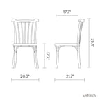 Set of Two Yellow Heavy Duty Plastic Outdoor Stacking Dining Chairs