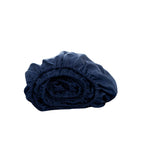 Navy Blue Linen California King Fitted sheet