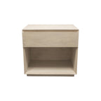 24" Natural Solid Wood One Drawer Nightstand