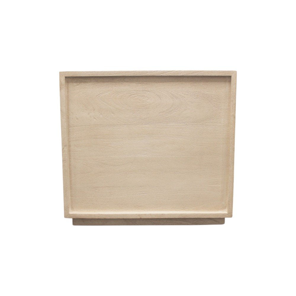 24" Natural Solid Wood One Drawer Nightstand