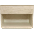 24" Natural Solid Wood One Drawer Nightstand
