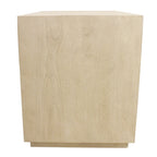 24" Natural Solid Wood One Drawer Nightstand