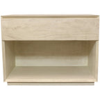 24" Natural Solid Wood One Drawer Nightstand