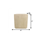 24" Natural Solid Wood One Drawer Nightstand