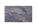 47" Gray and Walnut Stone And Solid Wood Coffee Table