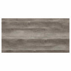 47" Oak and Black Wood And Metal Distressed Frame Coffee Table