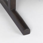 55" Dark Brown Solid Wood Double Pedestal Coffee Table