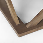 48" Brown Solid Wood Geo Frame Coffee Table