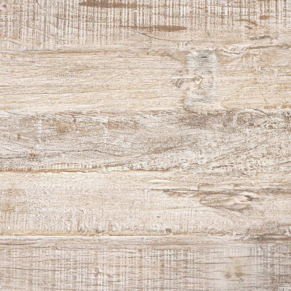 55" Natural and Off White Reclaimed Wood Distressed Coffee Table