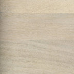 48" Off White Solid Wood Distressed Geo Frame Coffee Table