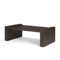 48" Dark Brown Solid Wood Sled Coffee Table