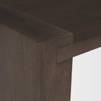 48" Dark Brown Solid Wood Sled Coffee Table