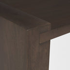 48" Dark Brown Solid Wood Sled Coffee Table