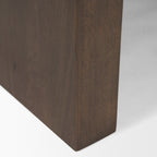 48" Dark Brown Solid Wood Sled Coffee Table