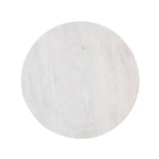 36" White Solid Wood Round Cross Legs Coffee Table