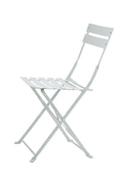 Set of Two White Aluminum Outdoor Folding Dining Chairs