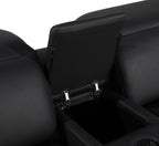 Dark Gray Italian Leather Power Reclining U Shaped Twelve Piece Corner Sectional With Console