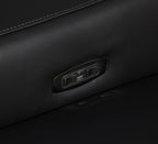 Dark Gray Italian Leather Power Reclining U Shaped Twelve Piece Corner Sectional With Console